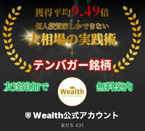 ウェルスのLINE画面